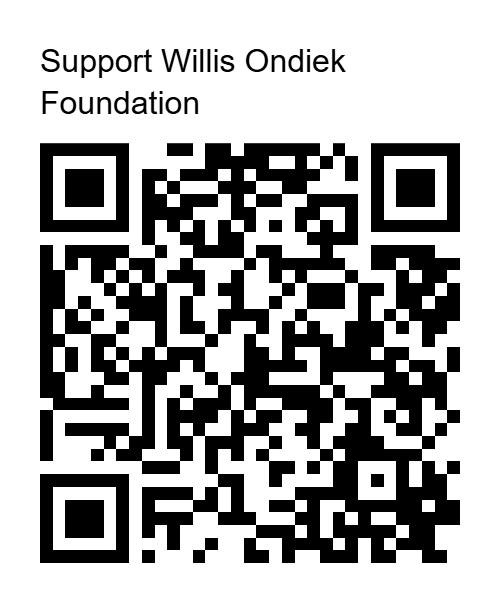 Scan to support Willis Ondiek Foundation through PayPal