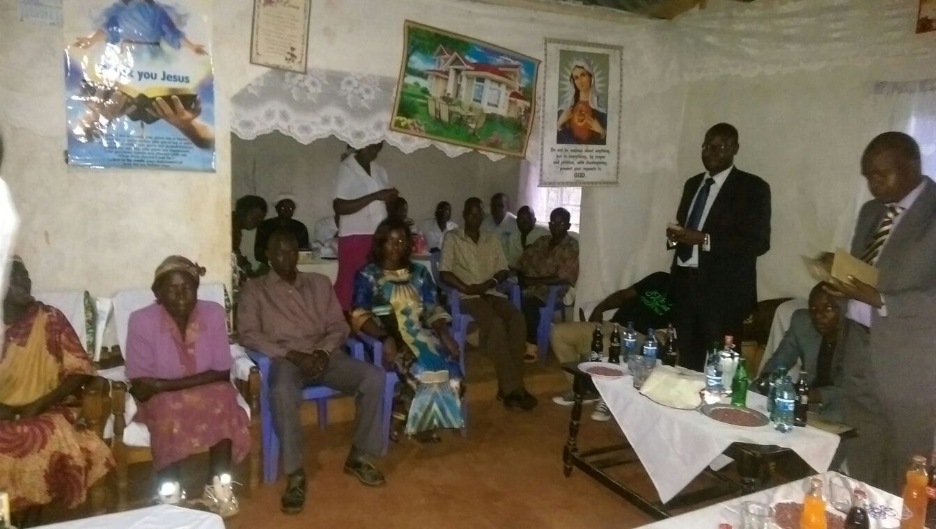 Faith and community gathering inside a home