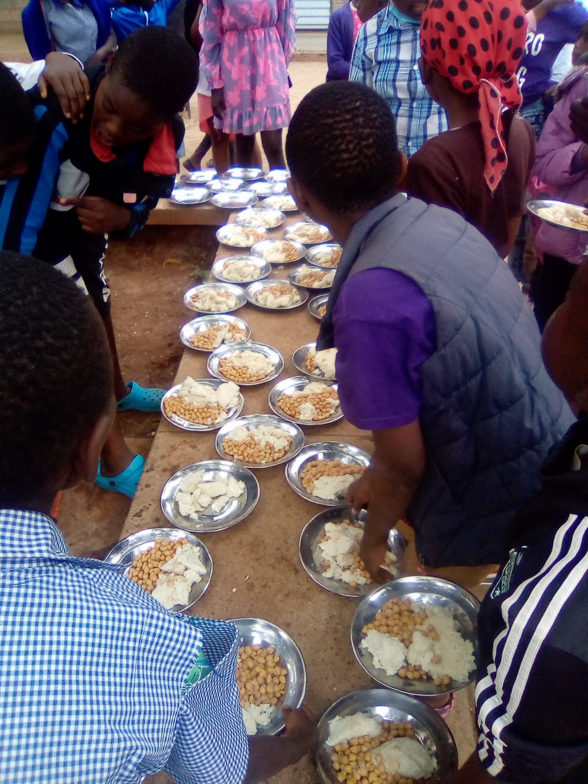 Meals prepared for children during a feeding programme
